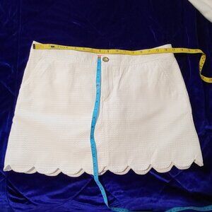 Lilly Pulitzer White Skort Scalloped Hem